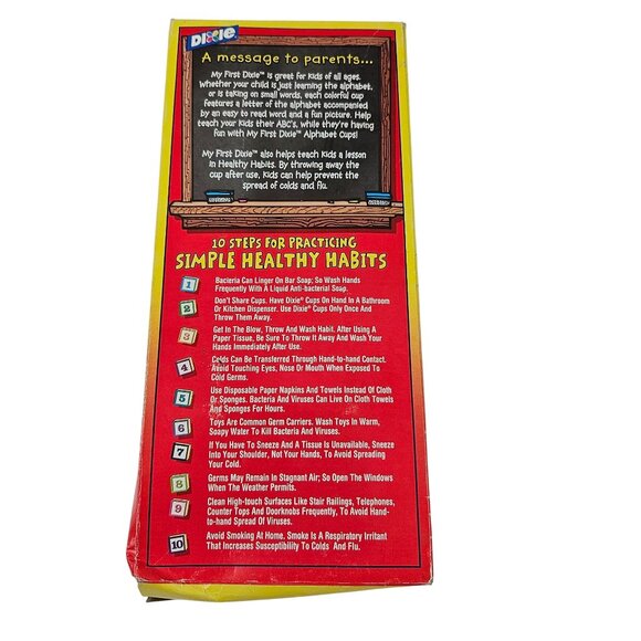 Dixie My First Alphabet Cups 5oz 100 Count Disposable Kids Lightweight Open Box - Picture 6 of 11